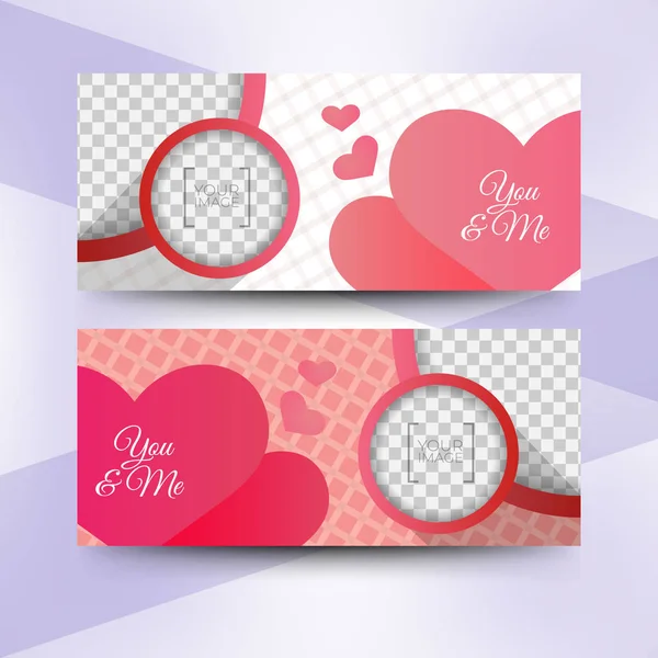 Valentine's day banner collection — Stock Vector